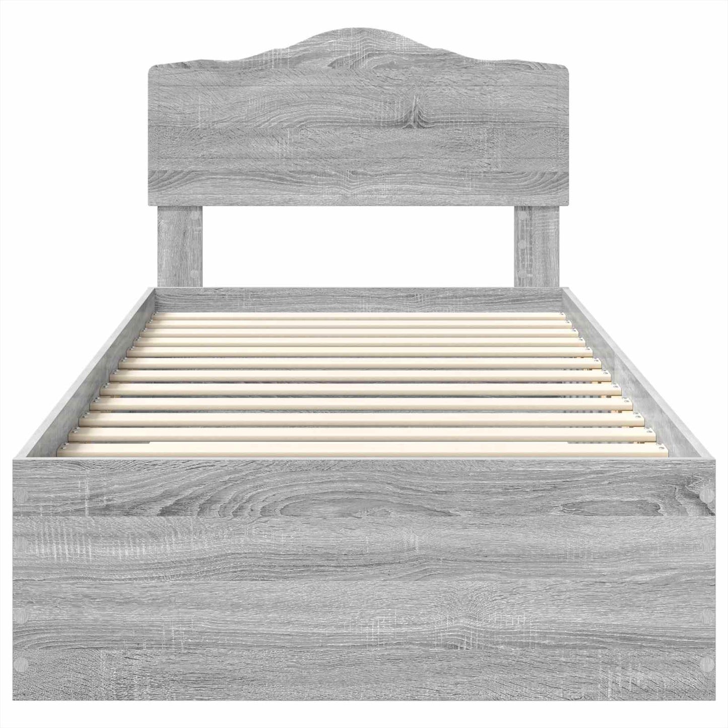 Struttura del letto con testiera Grigio Sonoma 100 x 200 cm | homemem39