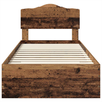 Struttura del letto con testiera Legno vecchio 100 x 200 cm | homemem39