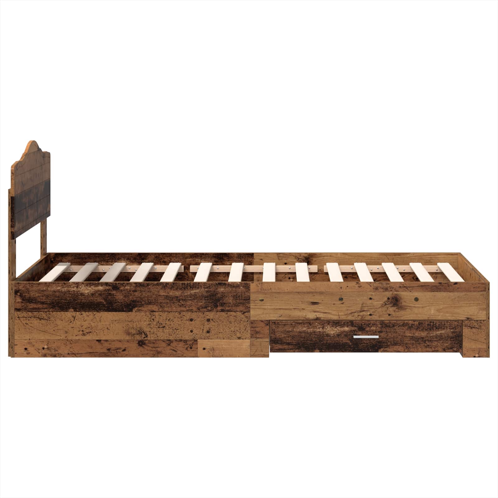 Struttura del letto con testiera Legno vecchio 100 x 200 cm | homemem39