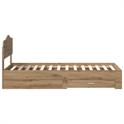 Struttura del letto Rovere artigianale 100 x 200 cm | homemem39