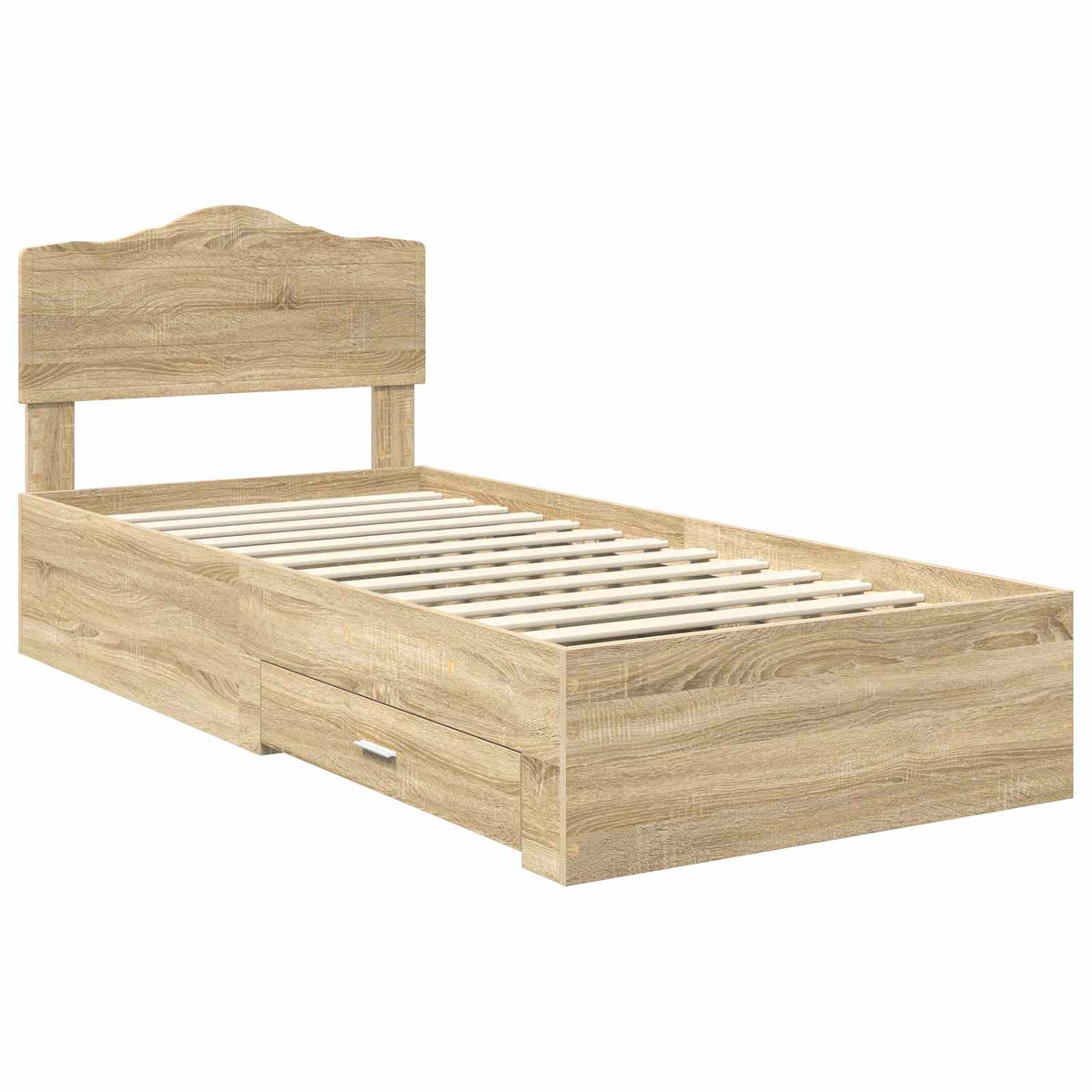 Struttura del letto Rovere Sonoma 90 x 200 cm Legno multistrato | homemem39