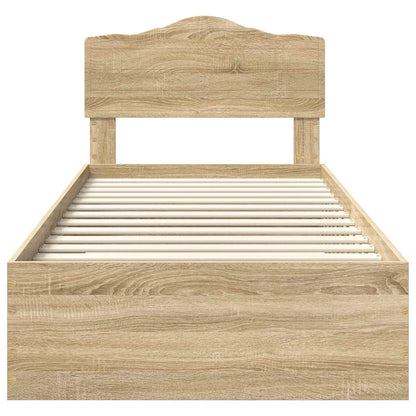 Struttura del letto con cassetto Rovere Sonoma 90 x 200 cm - homemem39