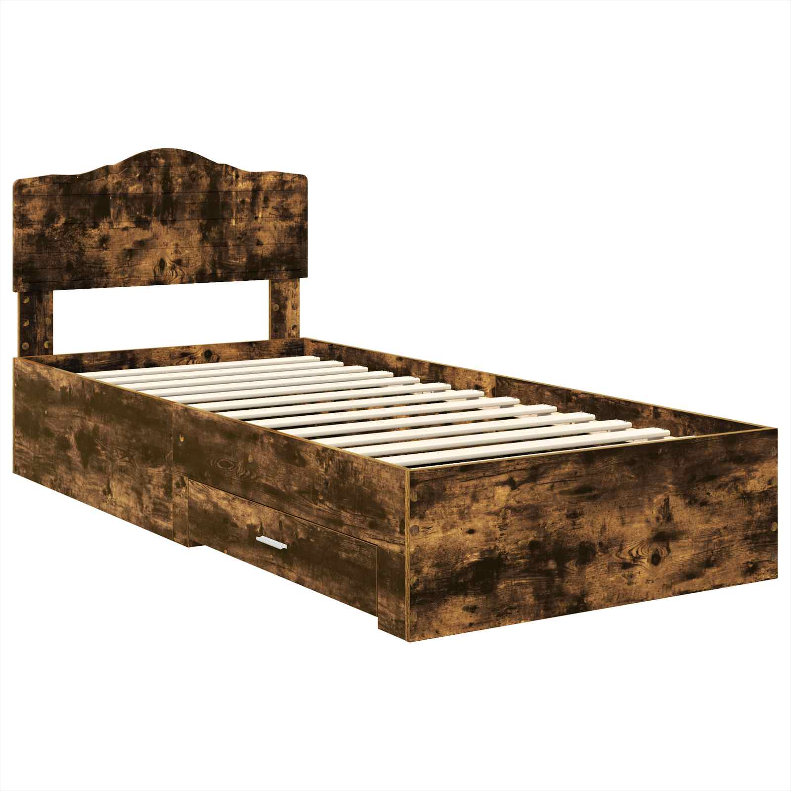 Struttura del letto Rovere fumé 90 x 200 cm Legno multistrato | homemem39