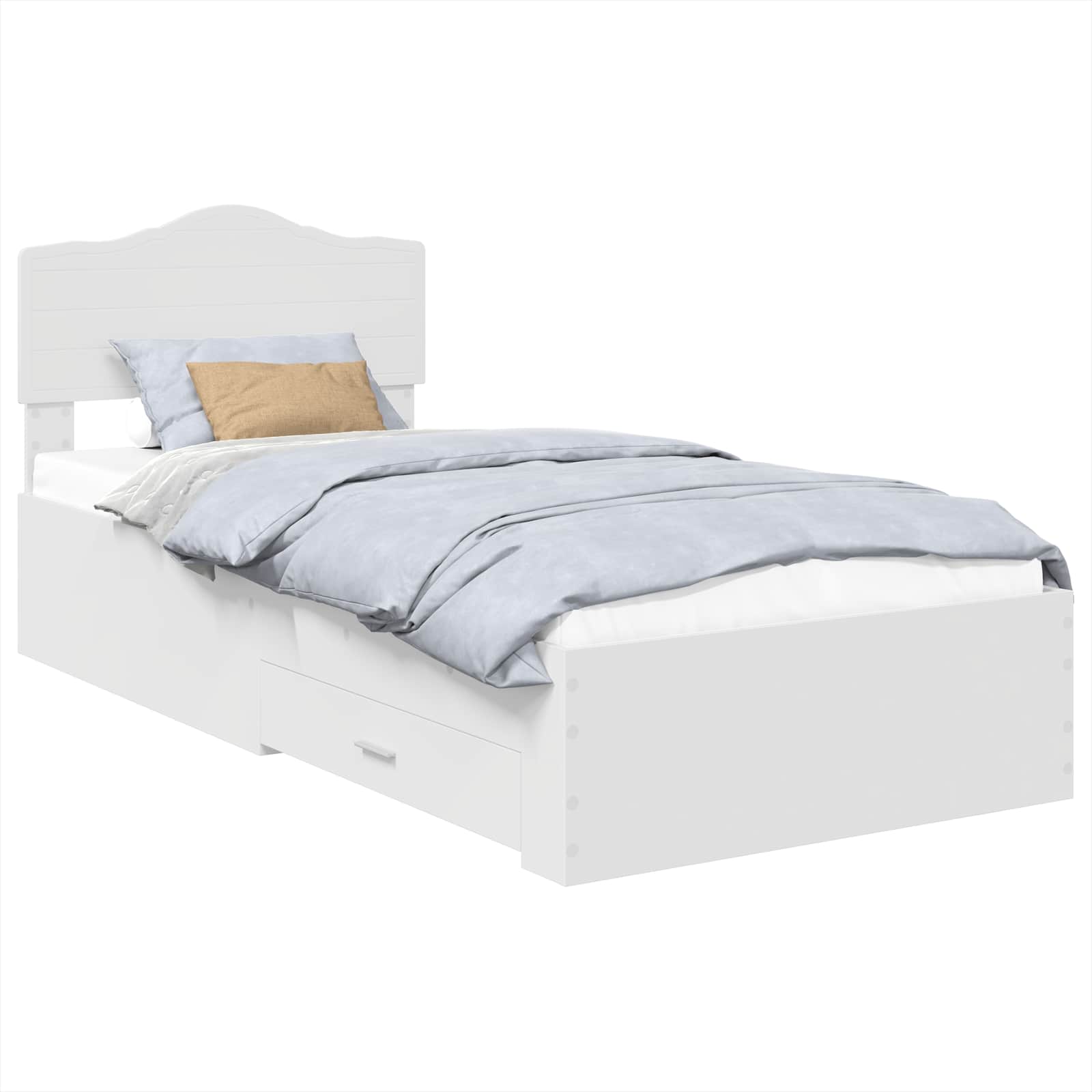 Struttura del letto Bianco 90 x 190 cm Legno multistrato | homemem39