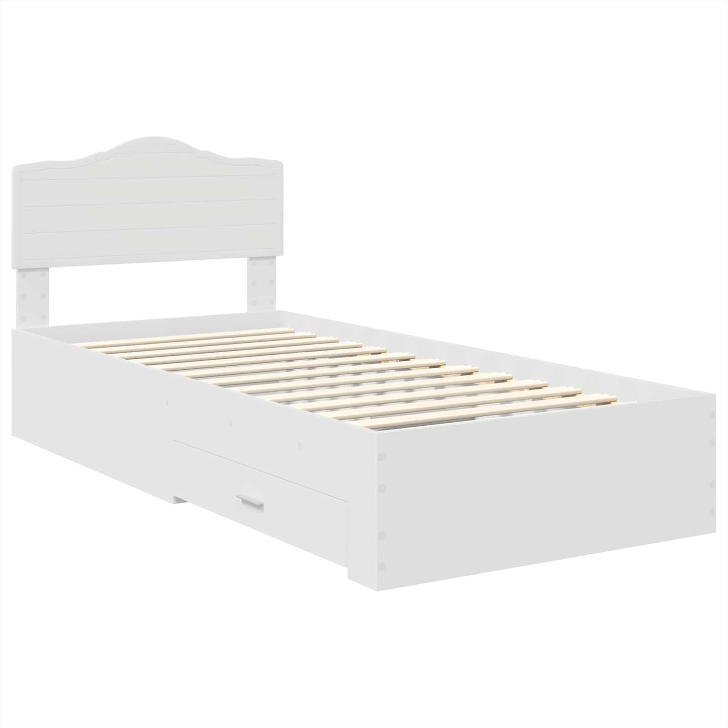 Struttura del letto Bianco 90 x 190 cm Legno multistrato | homemem39