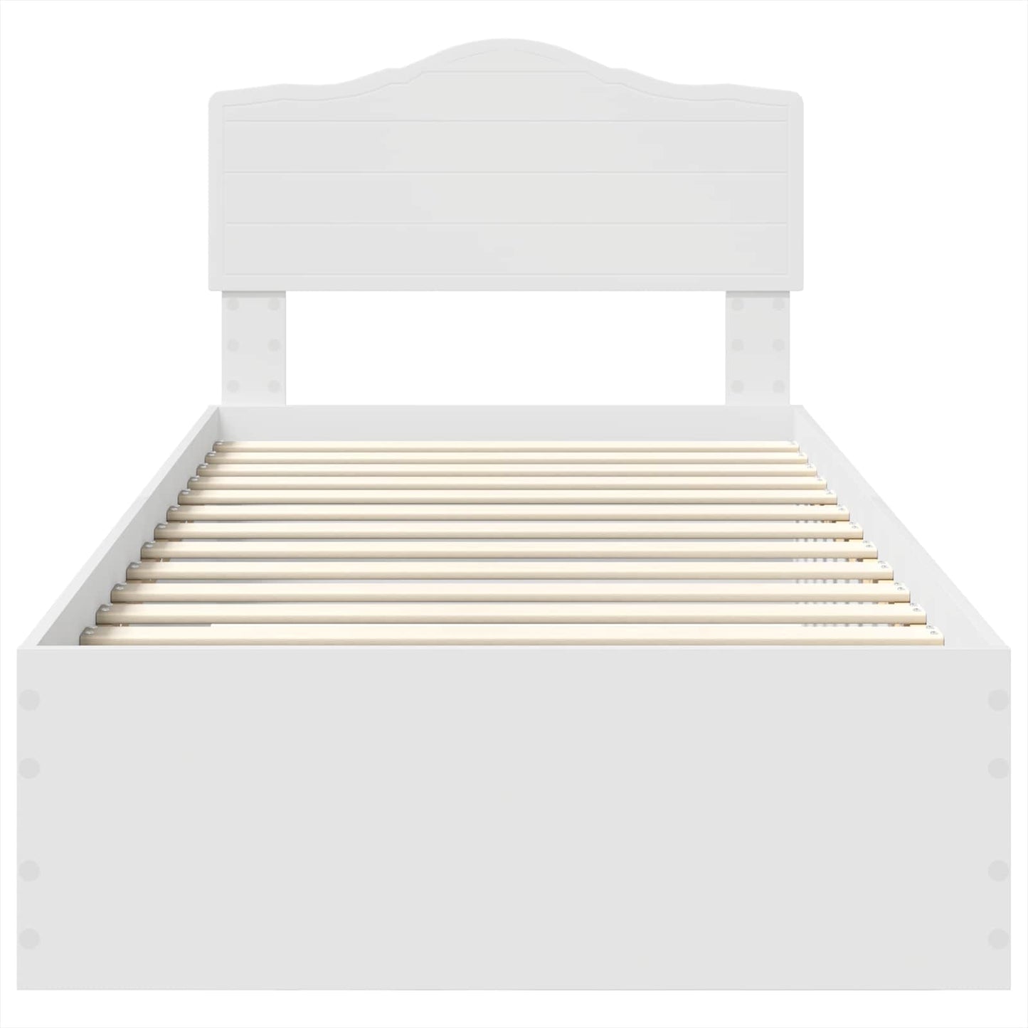 Struttura del letto Bianco 90 x 190 cm Legno multistrato | homemem39