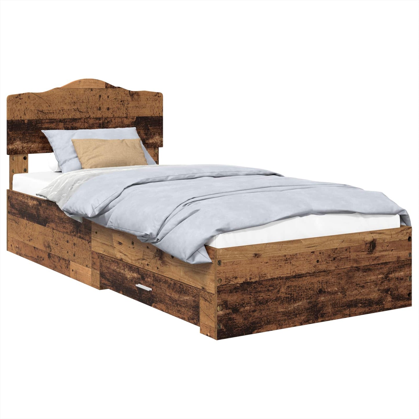 Struttura del letto Legno vecchio 90 x 190 cm Legno multistrato | homemem39
