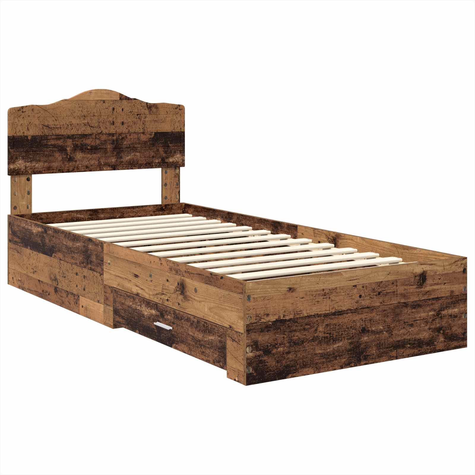 Struttura del letto Legno vecchio 90 x 190 cm Legno multistrato | homemem39