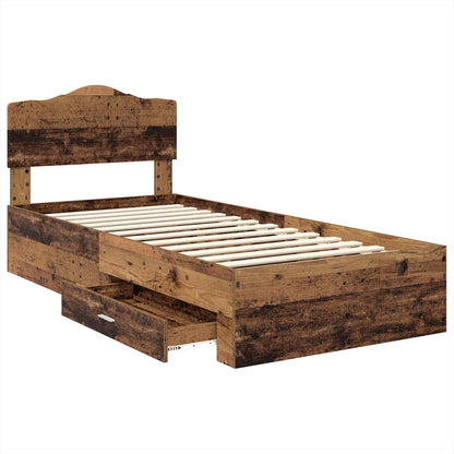 Struttura del letto Legno vecchio 90 x 190 cm Legno multistrato | homemem39