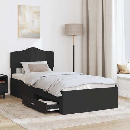Struttura del letto Nero 70 x 190 cm Legno multistrato | homemem39