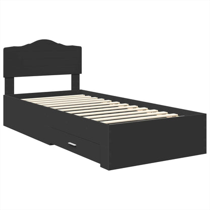 Struttura del letto Nero 70 x 190 cm Legno multistrato | homemem39