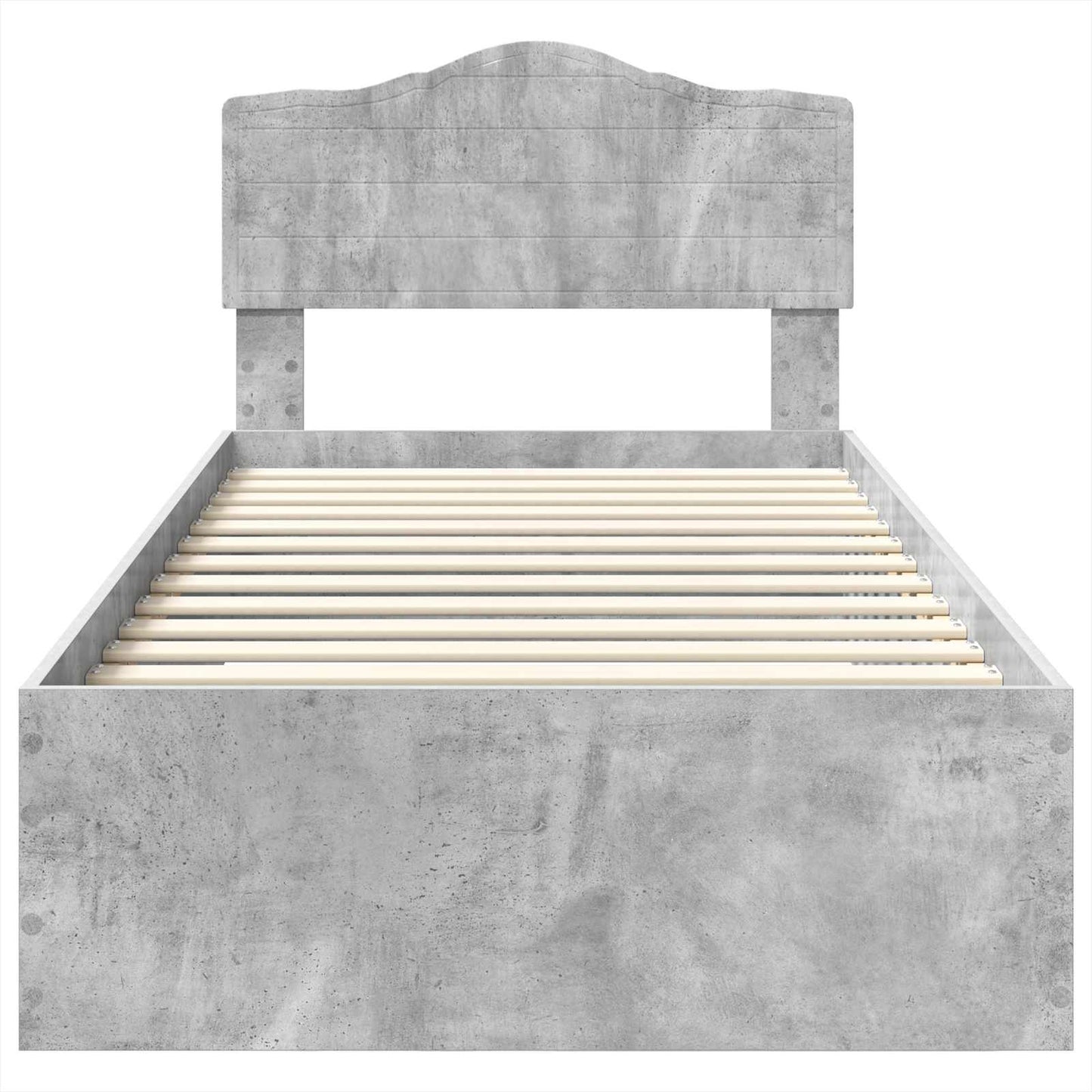 Struttura del letto con testiera Grigio cemento 70 x 190 cm | homemem39