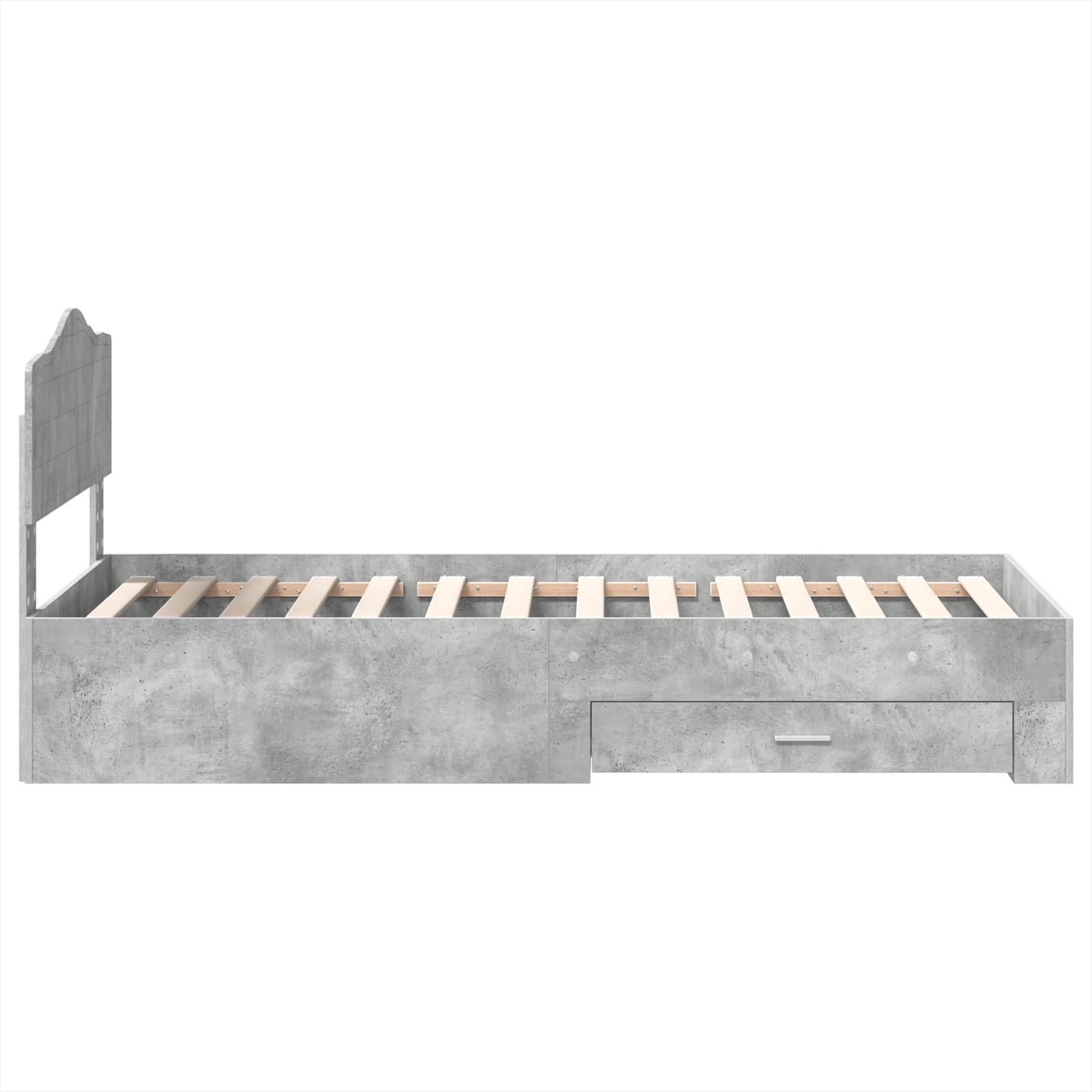 Struttura del letto con testiera Grigio cemento 70 x 190 cm | homemem39