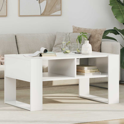 Tavolino da salotto Bianco 92 x 53 x 45 cm Legno multistrato | homemem39