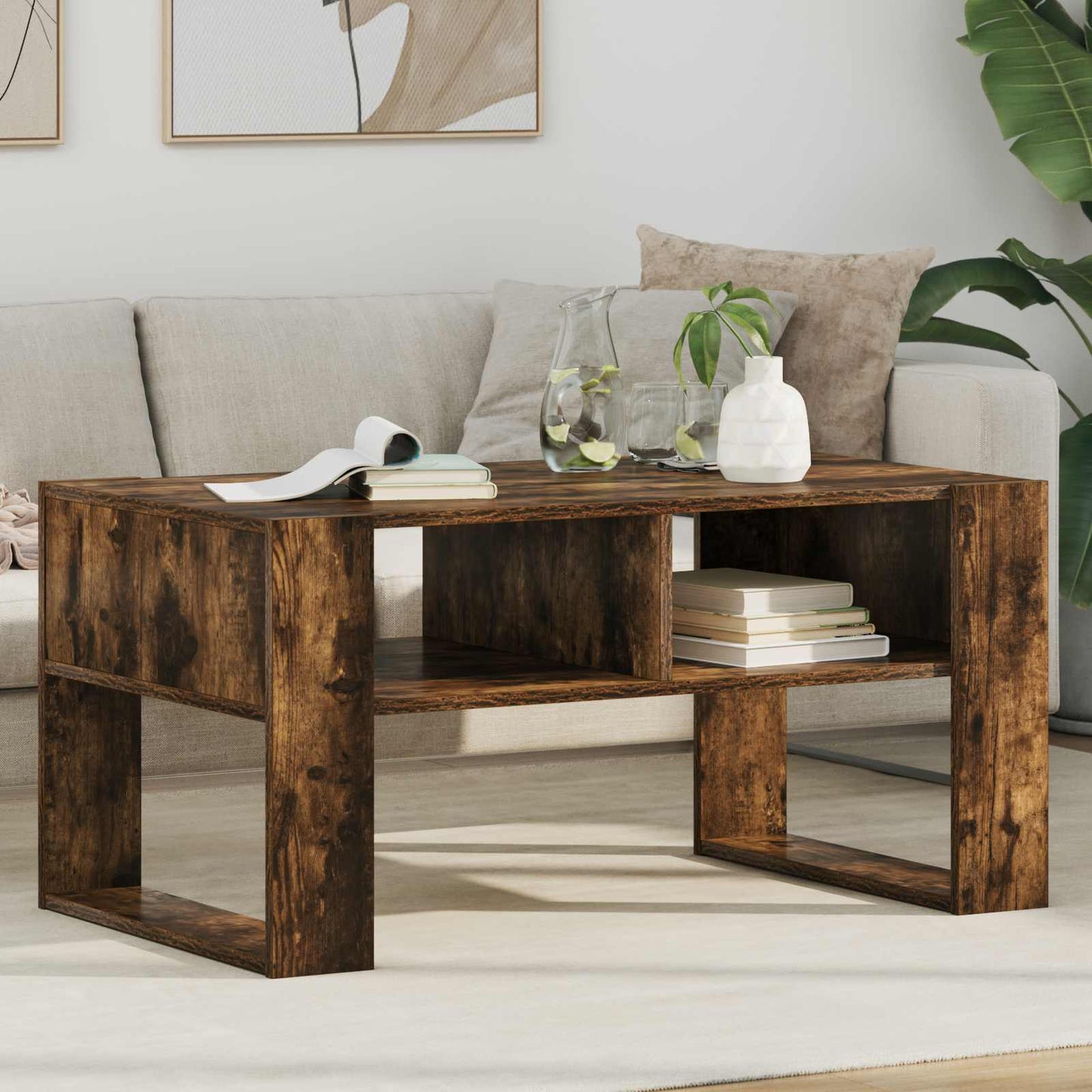 Tavolino da salotto Rovere fumé 92 x 53 x 45 cm | homemem39