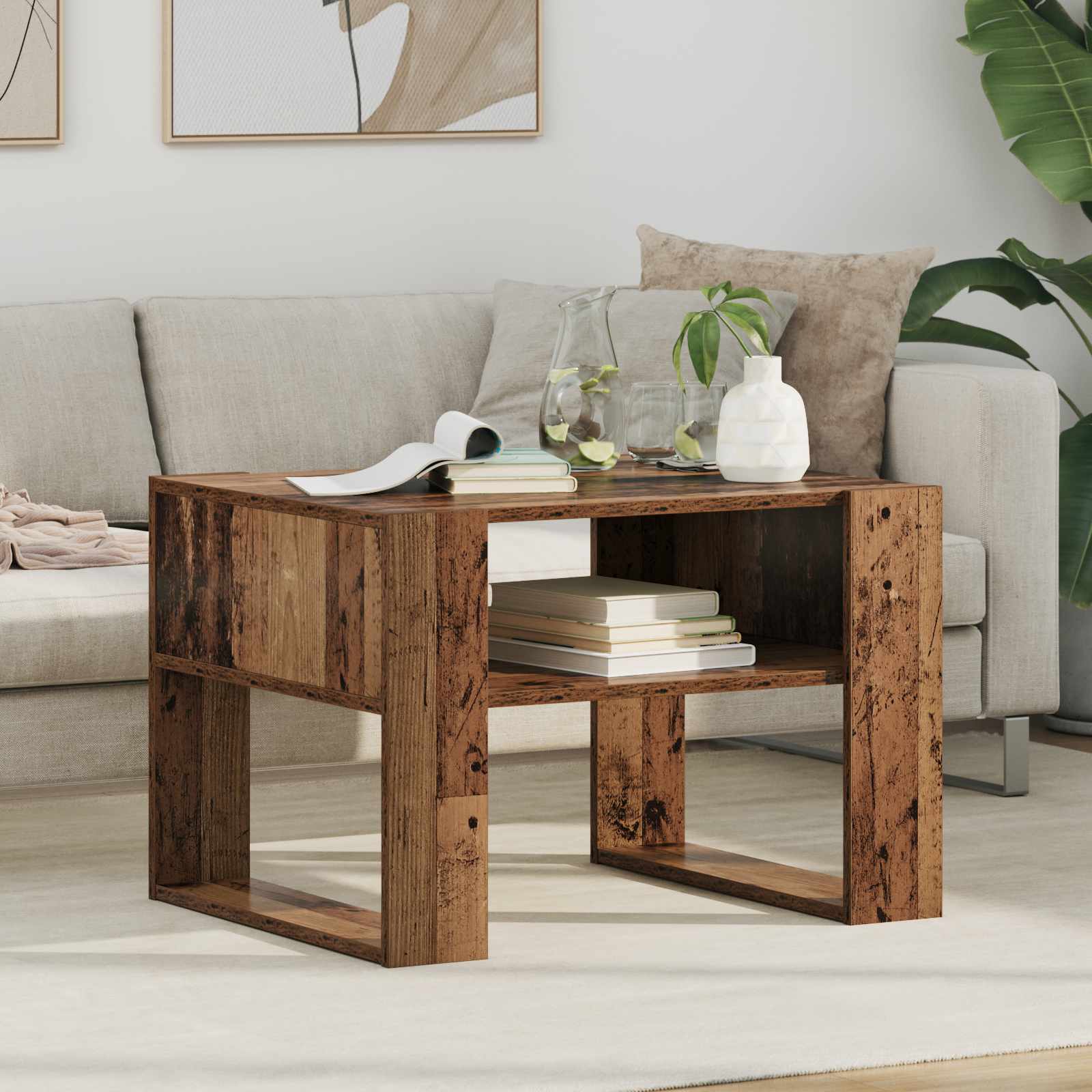 Tavolino da salotto Legno vecchio 66 x 53 x 45 cm | homemem39