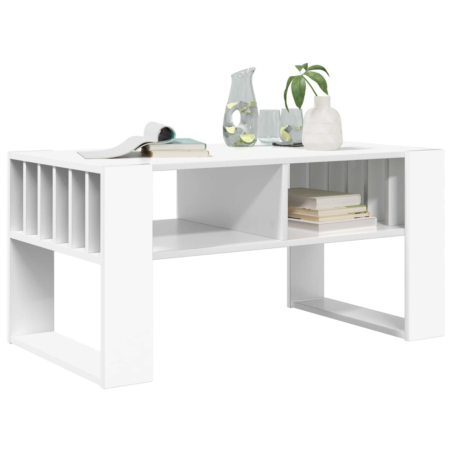 Tavolino da salotto Bianco 92 x 49,5 x 45 cm Legno multistrato | homemem39