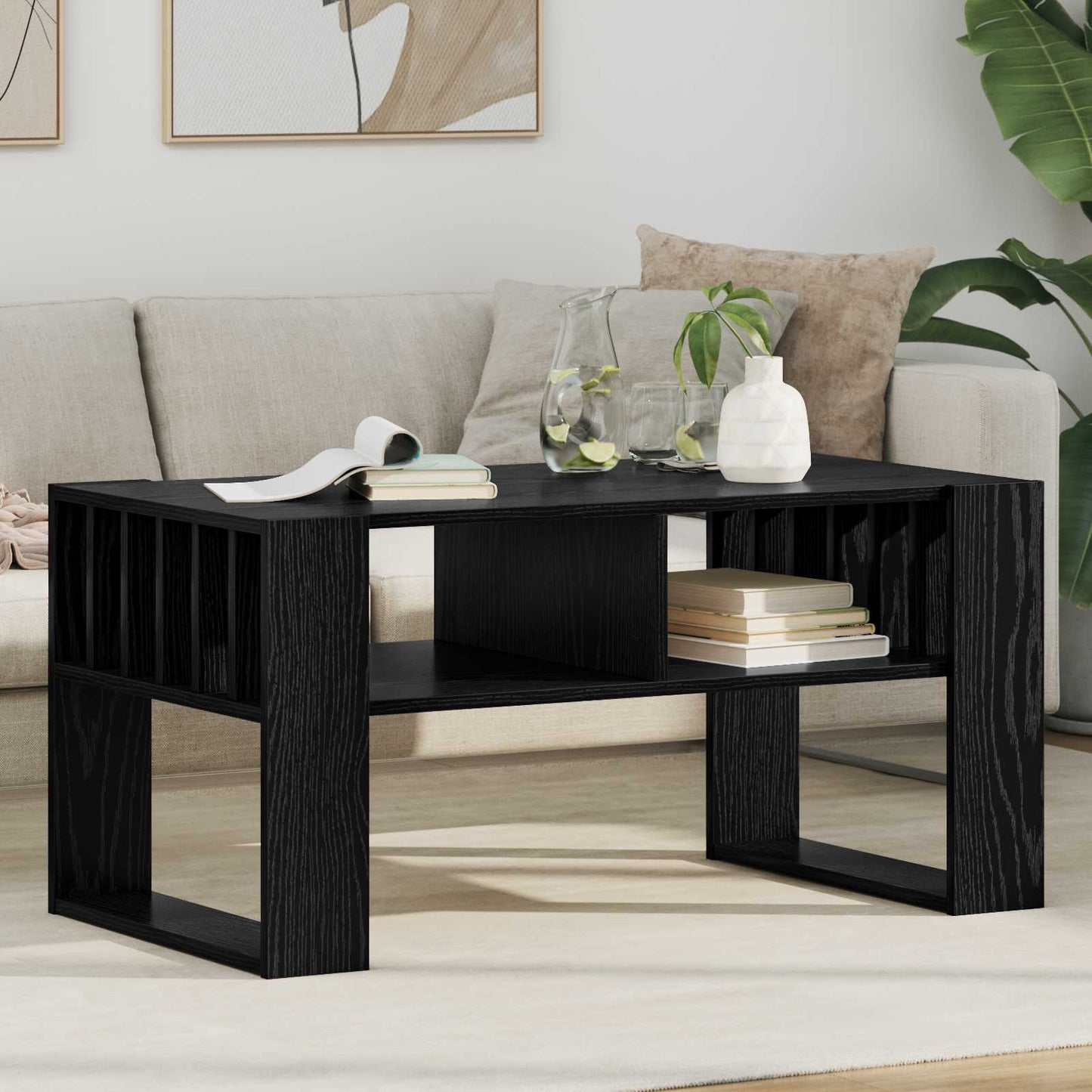 Tavolino da salotto Rovere Nero 92 x 49,5 x 45 cm | homemem39