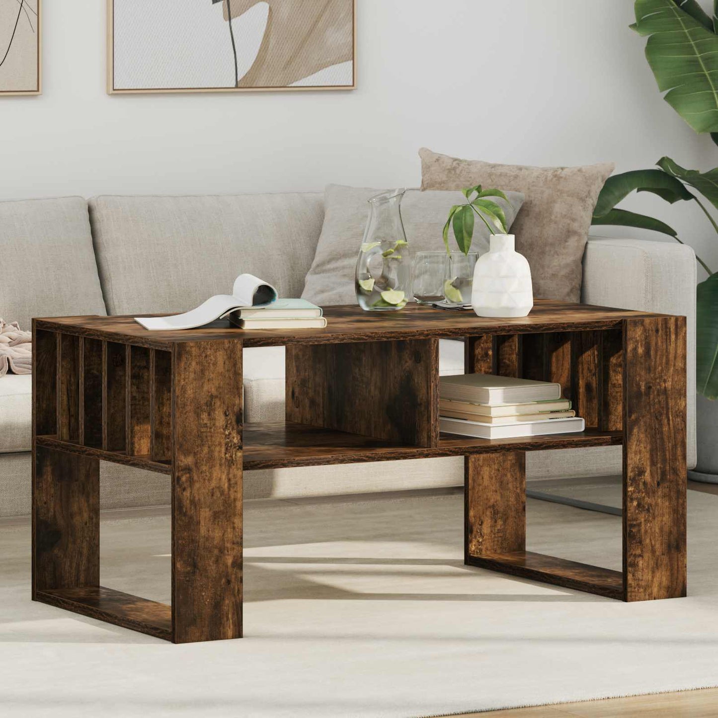 Tavolino da salotto Rovere fumé 92 x 49,5 x 45 cm | homemem39