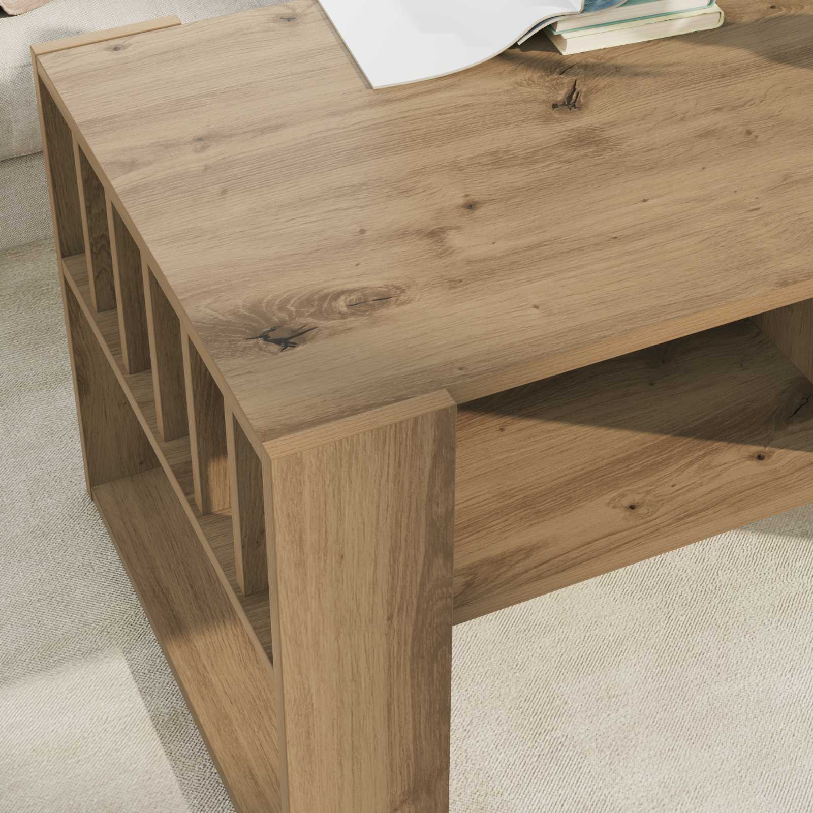 Tavolino da salotto Rovere artigianale 92 x 49,5 x 45 cm | homemem39
