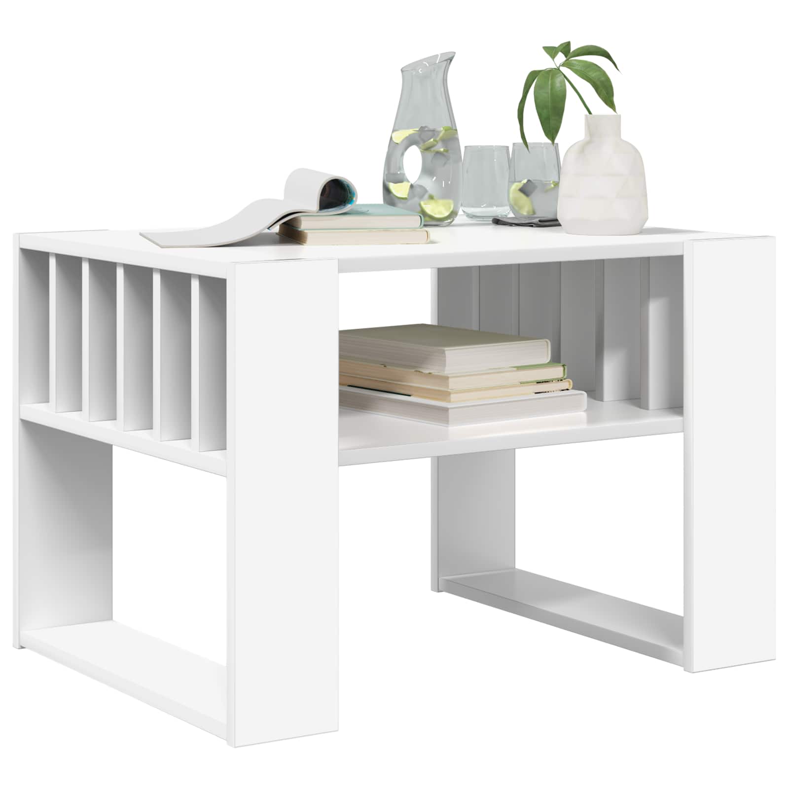 Tavolino da salotto Bianco 66 x 49,5 x 45 cm Legno multistrato | homemem39