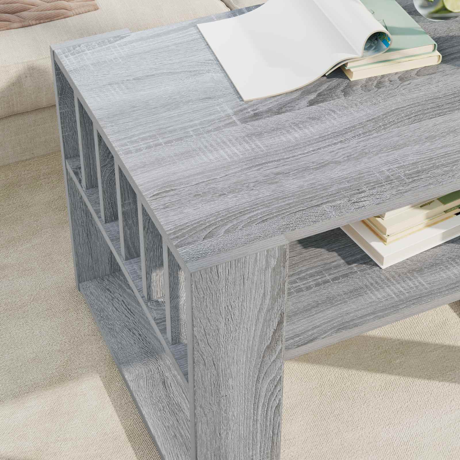 Tavolino da salotto Grigio Sonoma 66 x 49,5 x 45 cm | homemem39