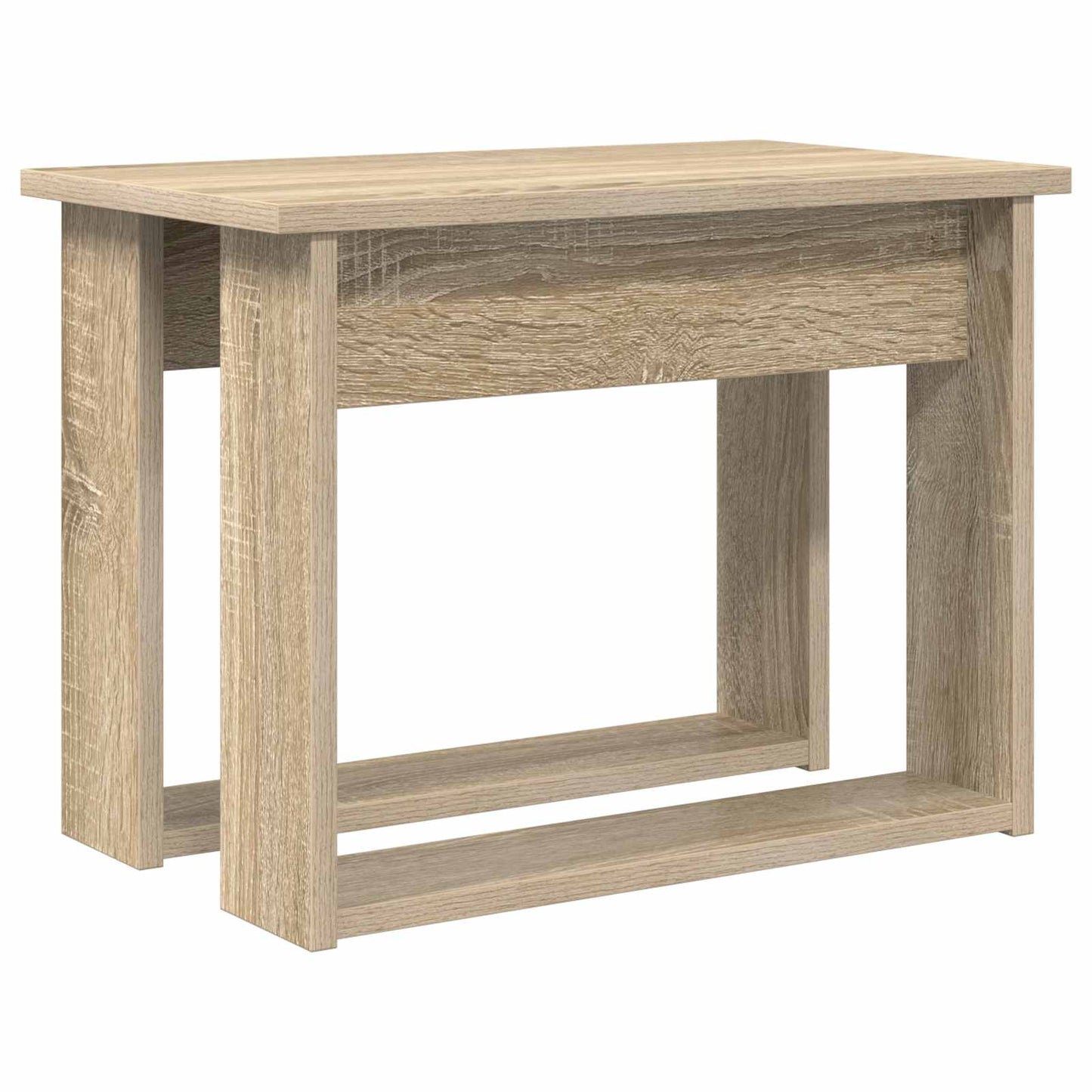 Set di Tavolini da Caffè 2 pcs Rovere Sonoma Legno multistrato | homemem39