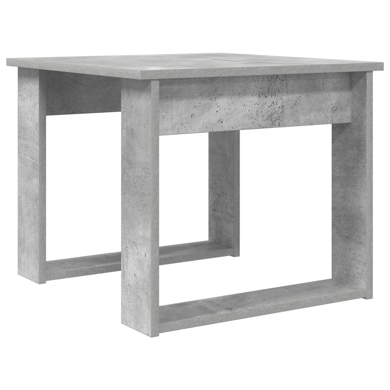 Set di Tavolini da Caffè 2 pcs Grigio cemento Legno multistrato | homemem39