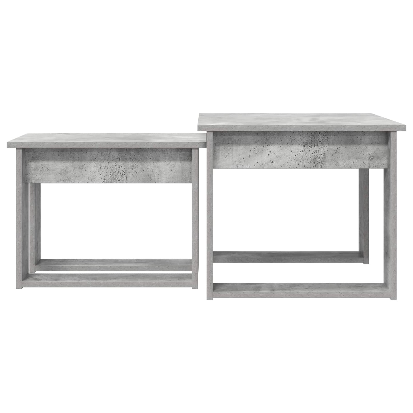 Set di Tavolini da Caffè 2 pcs Grigio cemento Legno multistrato | homemem39