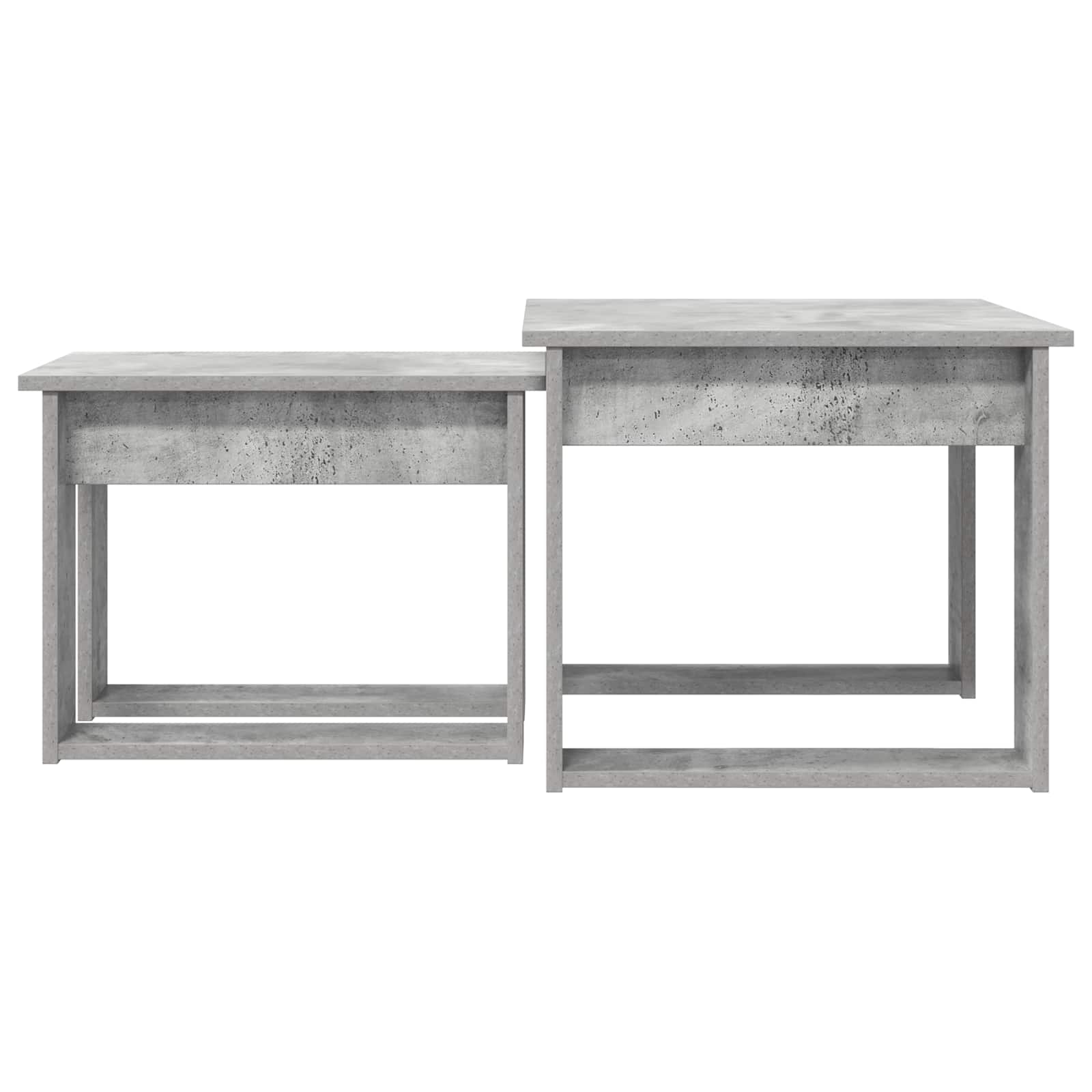 Set di Tavolini da Caffè 2 pcs Grigio cemento Legno multistrato | homemem39