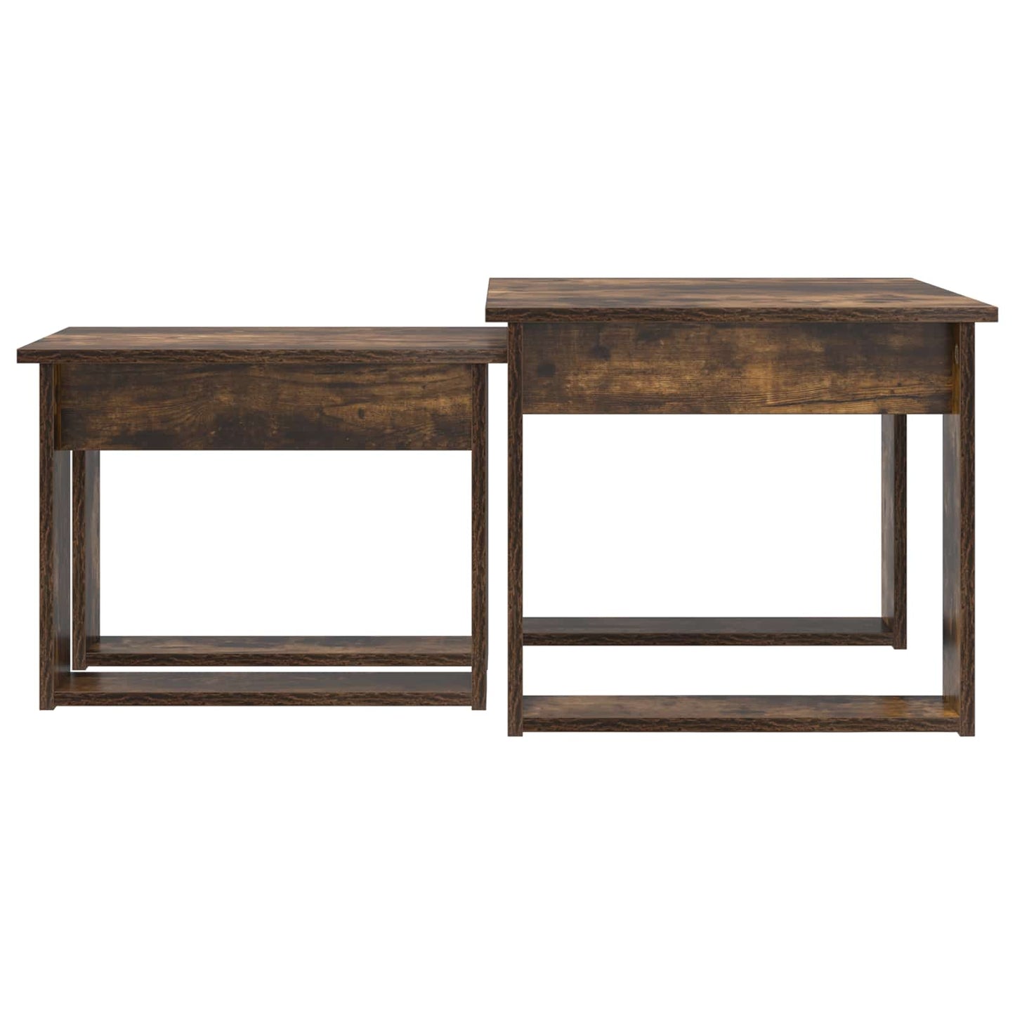 Set di Tavolini da Caffè 2 pcs Rovere fumé Legno multistrato | homemem39