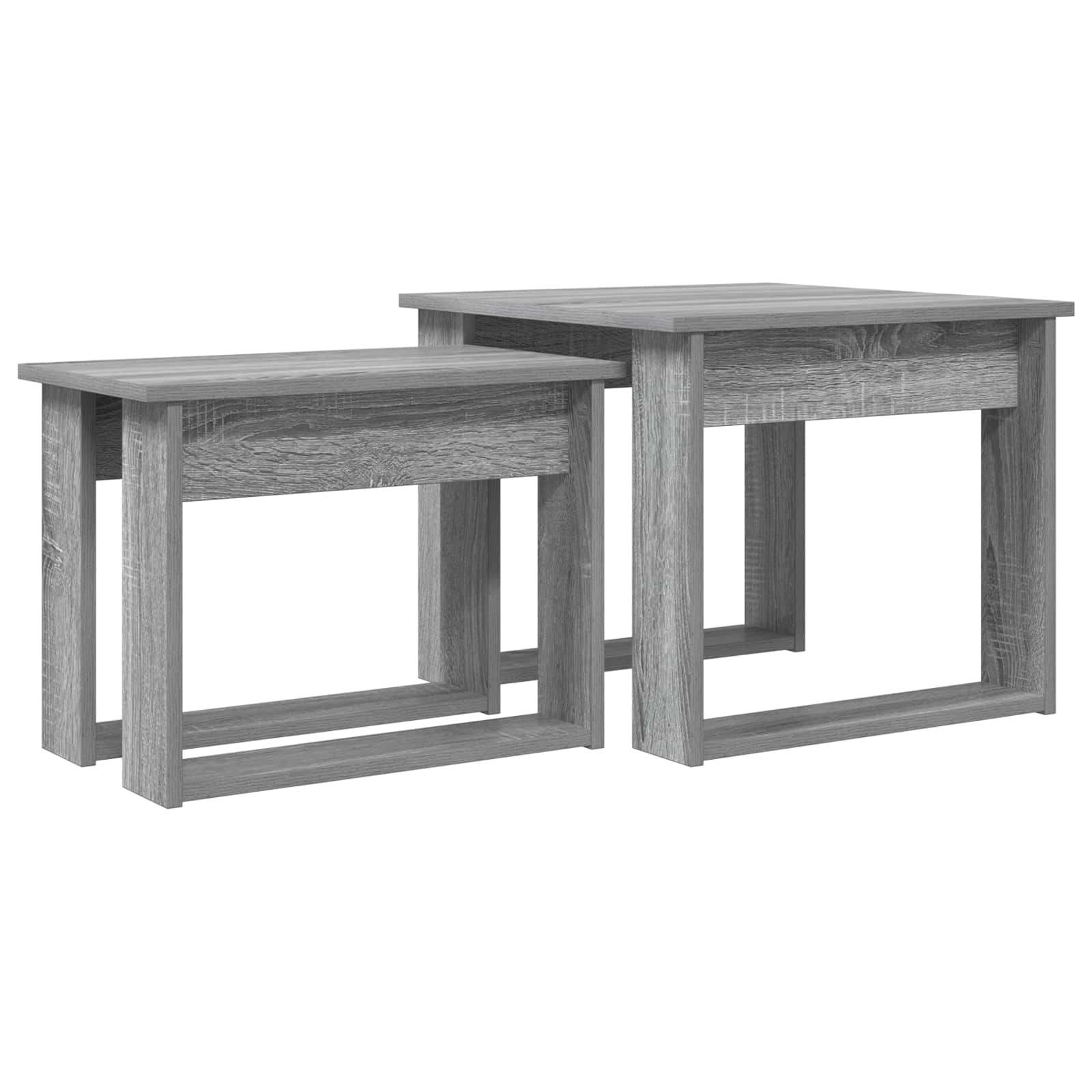 Set di Tavolini da Caffè 2 pcs Grigio Sonoma Legno multistrato | homemem39
