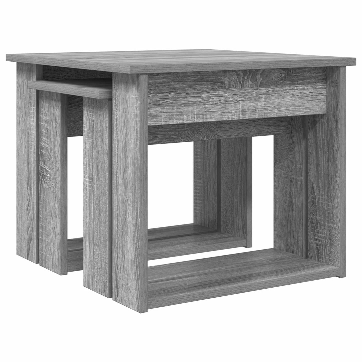 Set di Tavolini da Caffè 2 pcs Grigio Sonoma Legno multistrato | homemem39