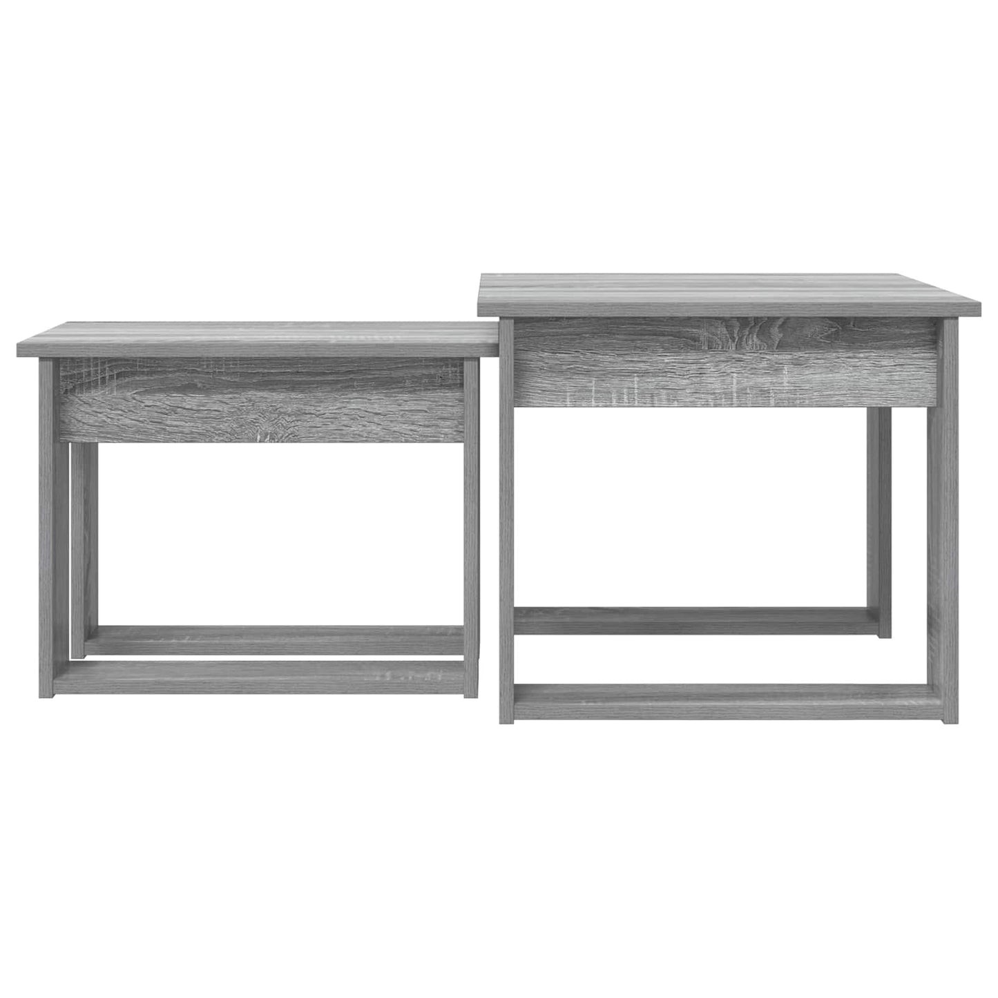 Set di Tavolini da Caffè 2 pcs Grigio Sonoma Legno multistrato | homemem39