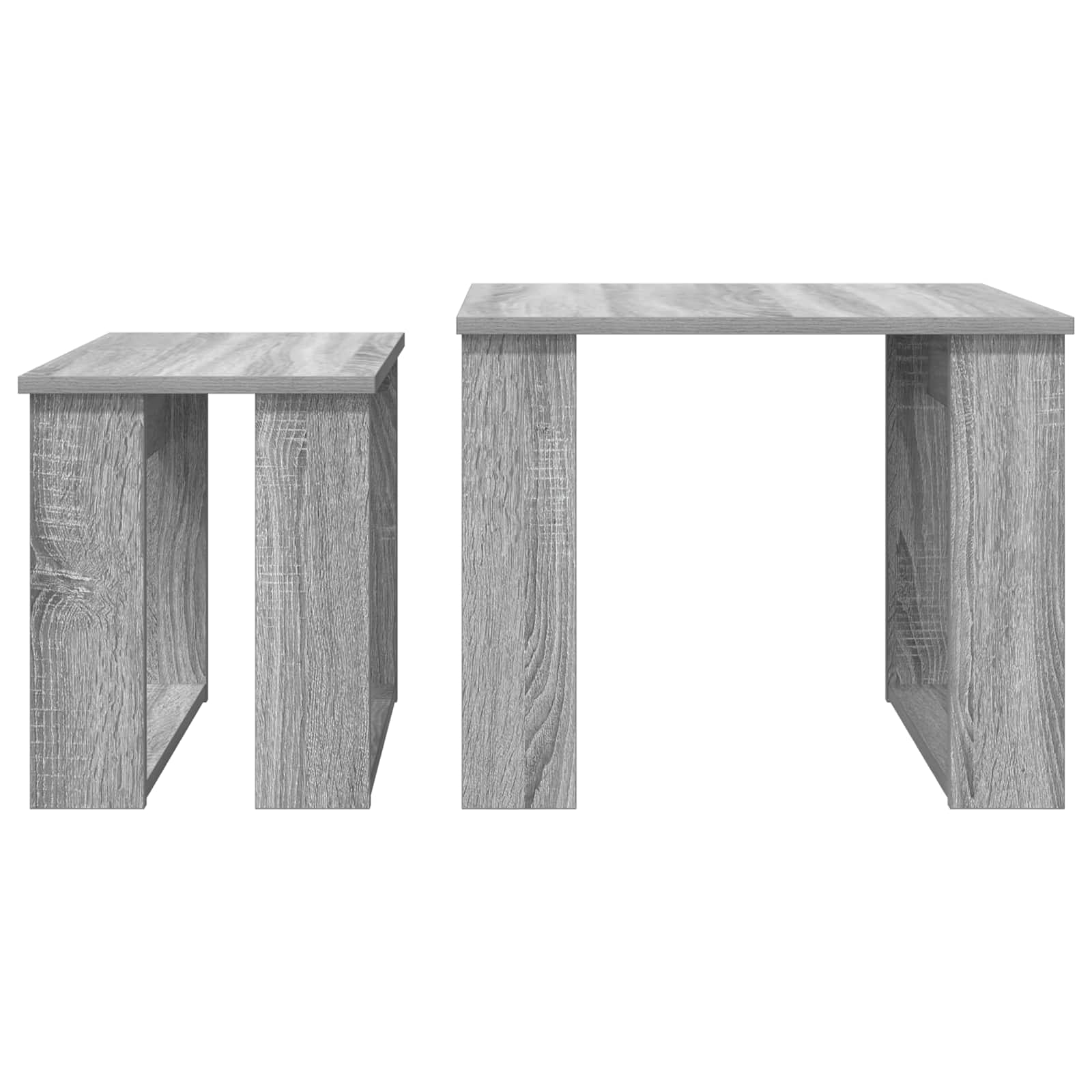 Set di Tavolini da Caffè 2 pcs Grigio Sonoma Legno multistrato | homemem39