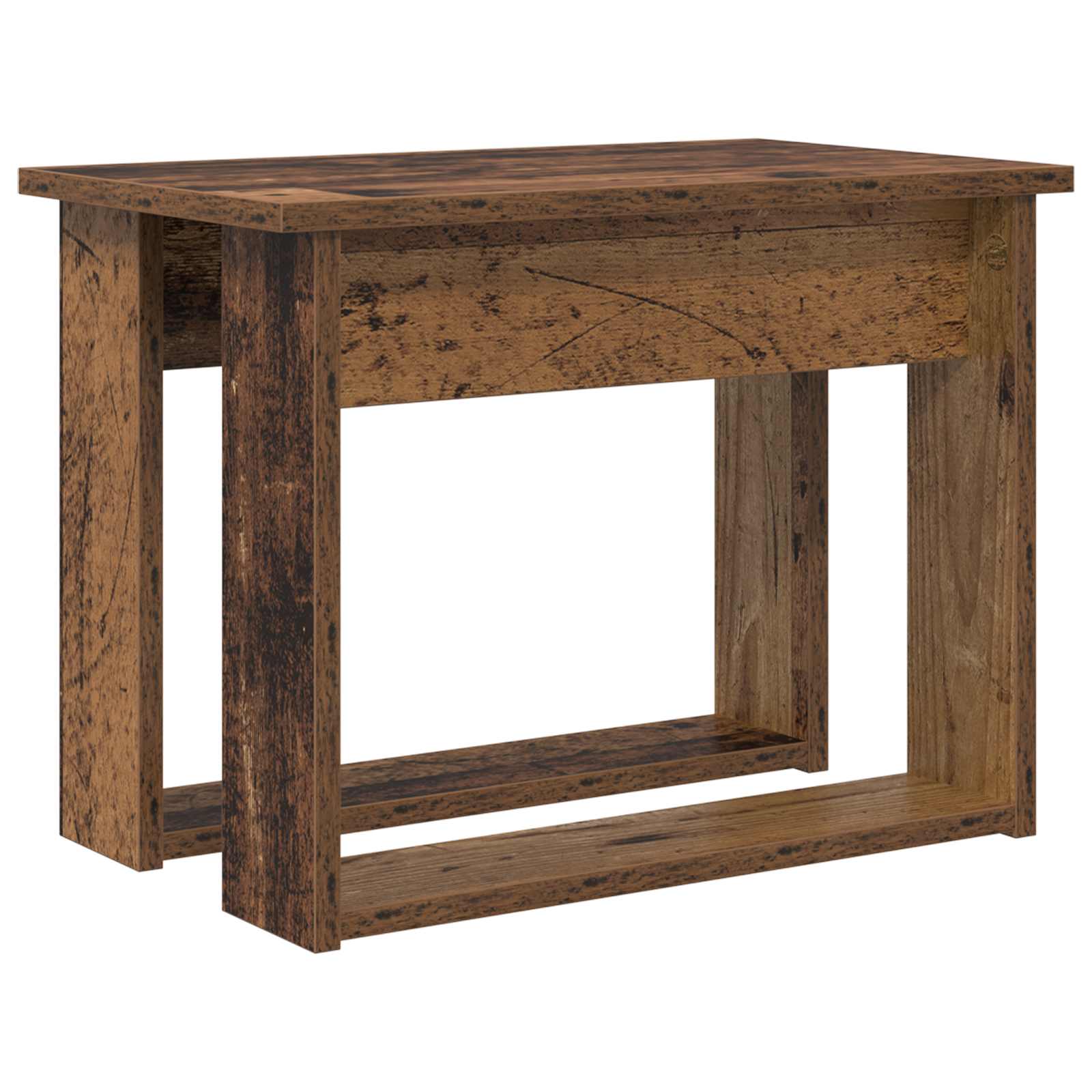 Set di Tavolini da Caffè 2 pcs Legno vecchio Legno multistrato | homemem39