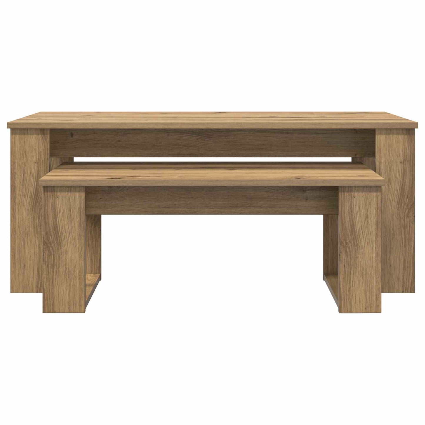 Set di Tavolini da Caffè 2 pcs Rovere artigianale | homemem39
