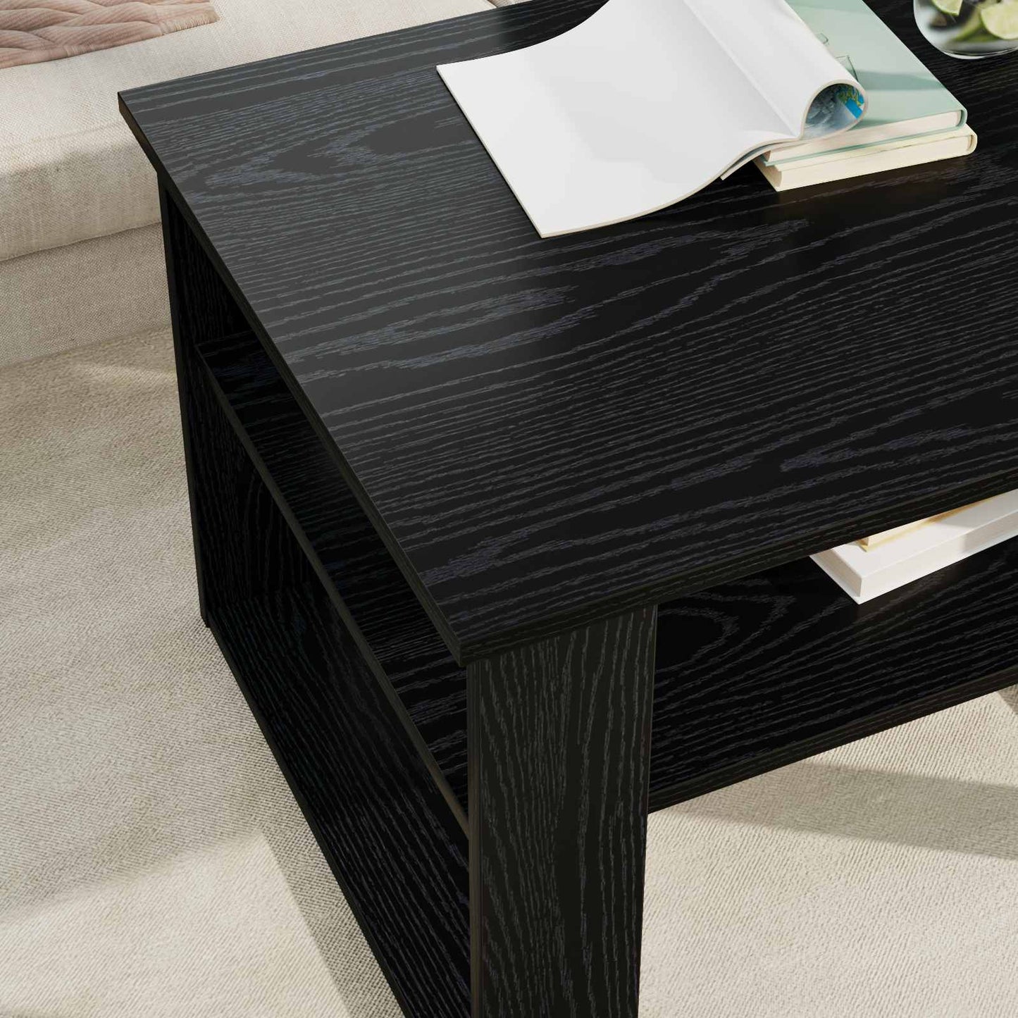 Tavolino da salotto Rovere Nero 64 x 54 x 44 cm | homemem39