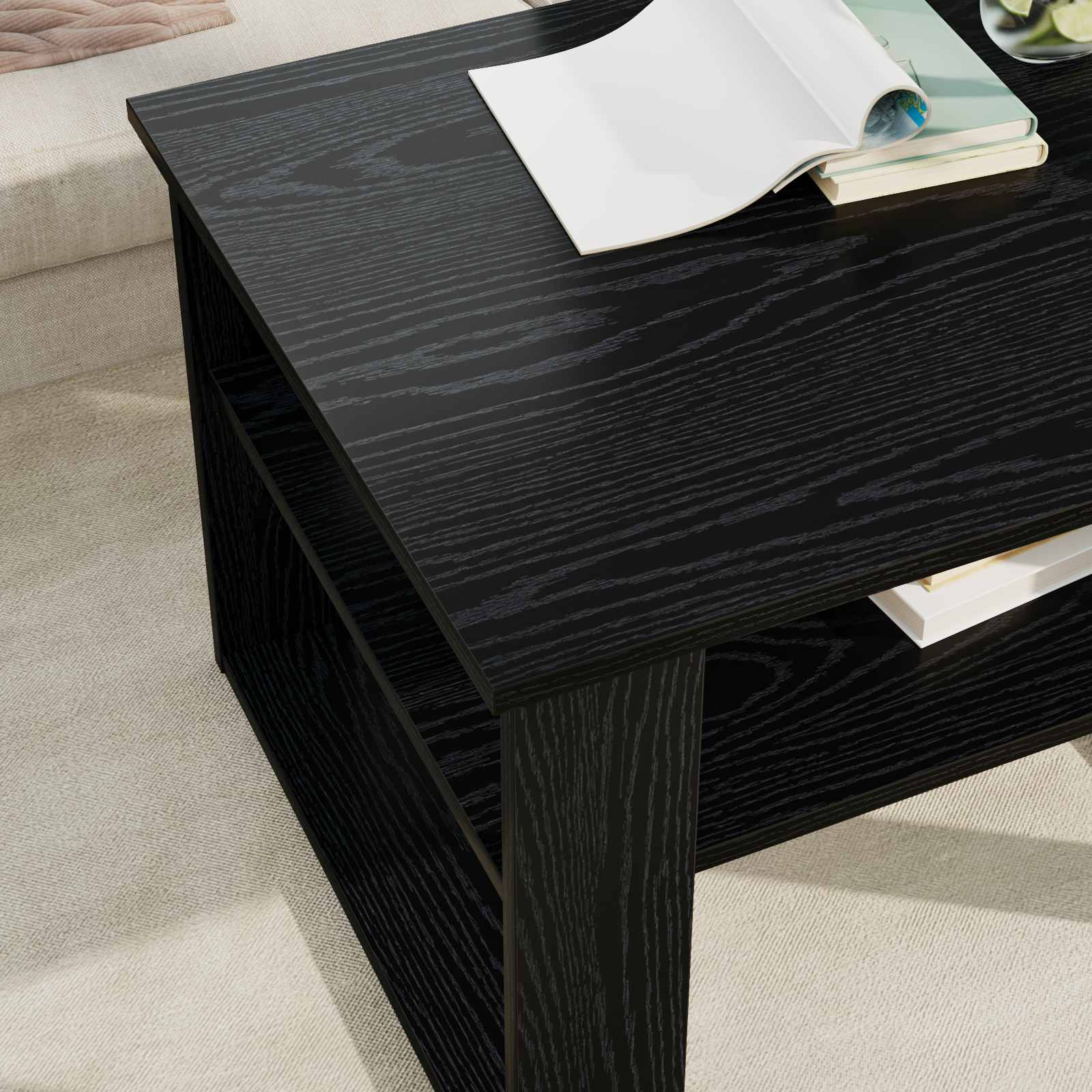 Tavolino da salotto Rovere Nero 64 x 54 x 44 cm | homemem39