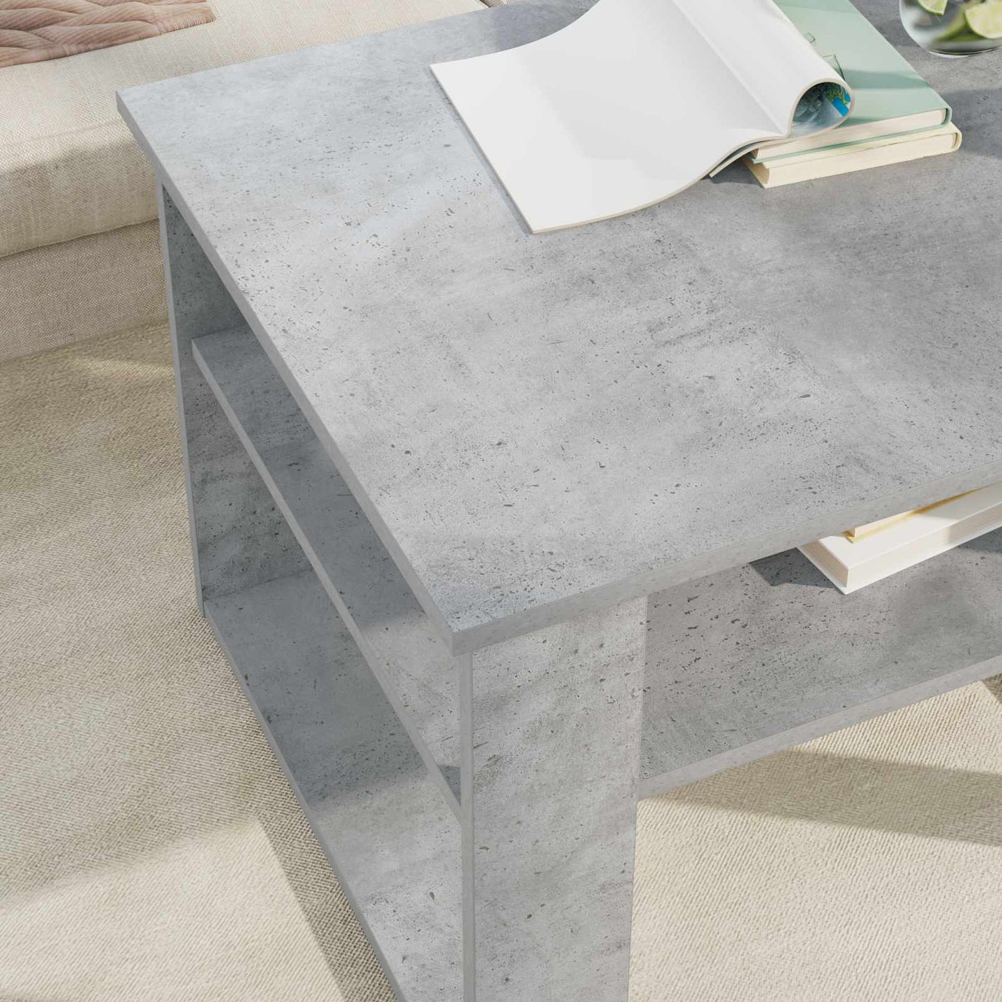 Tavolino da salotto Grigio cemento 64 x 54 x 44 cm | homemem39