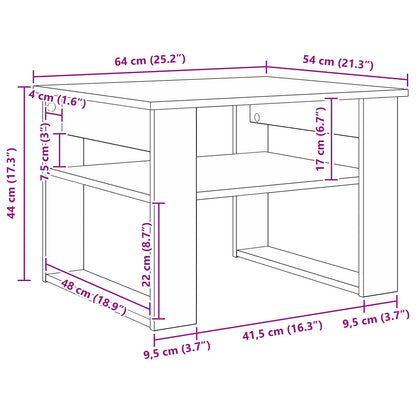 Tavolino da salotto Grigio Sonoma 64 x 54 x 44 cm | homemem39