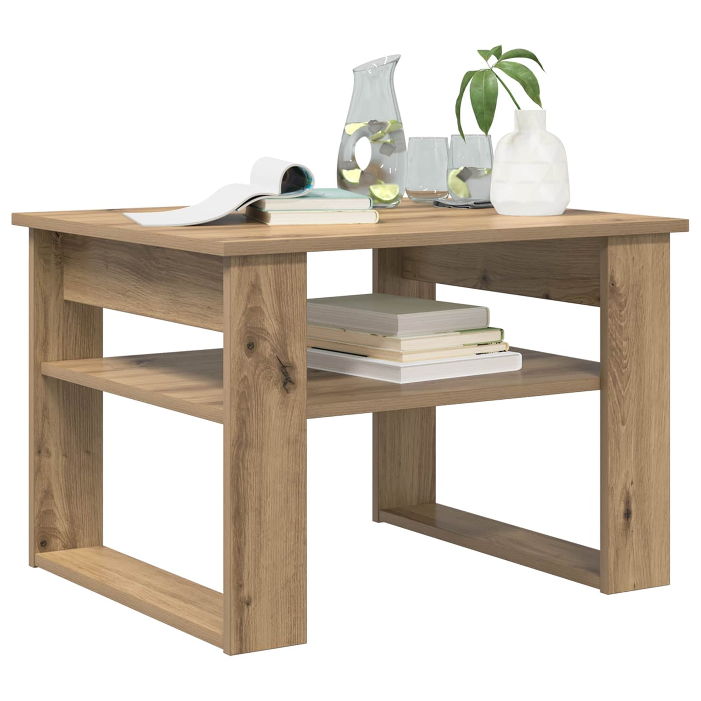 Tavolino da salotto Rovere artigianale 64 x 54 x 44 cm | homemem39