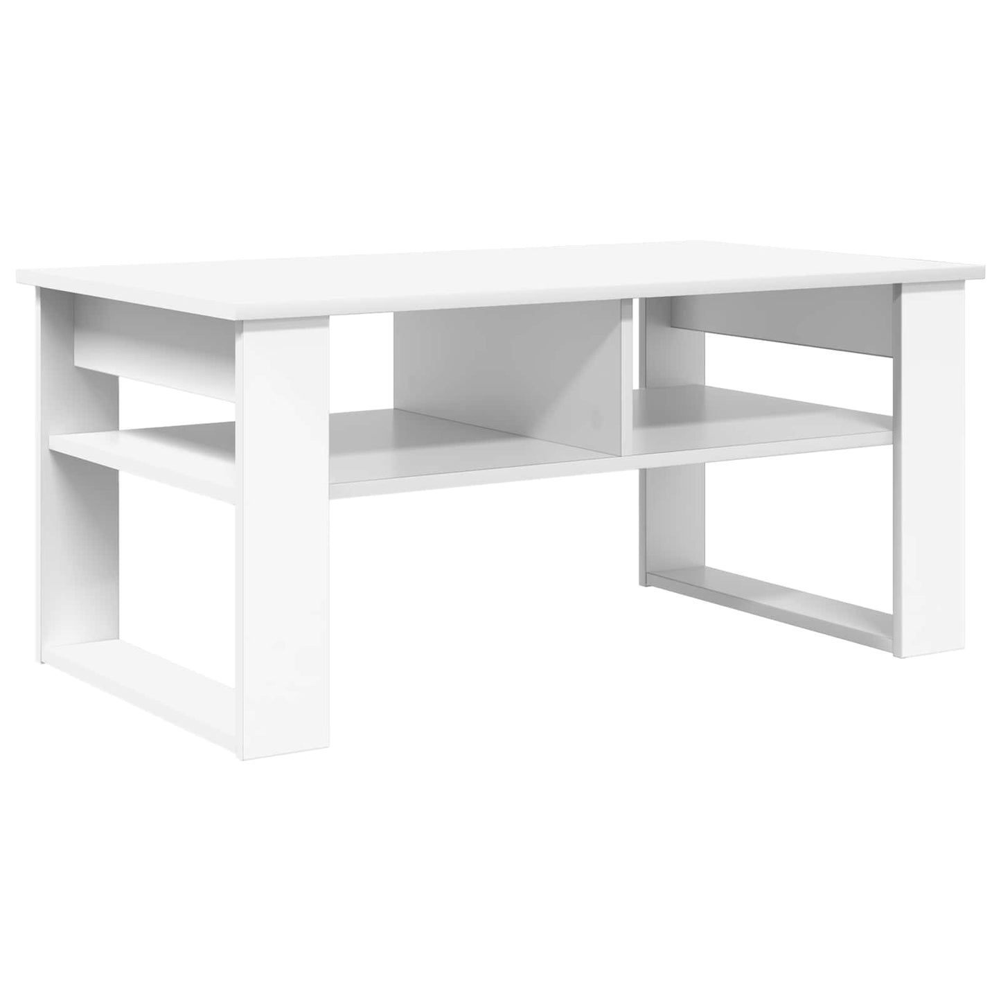 Tavolino da salotto Bianco 96 x 54 x 44 cm Legno multistrato | homemem39