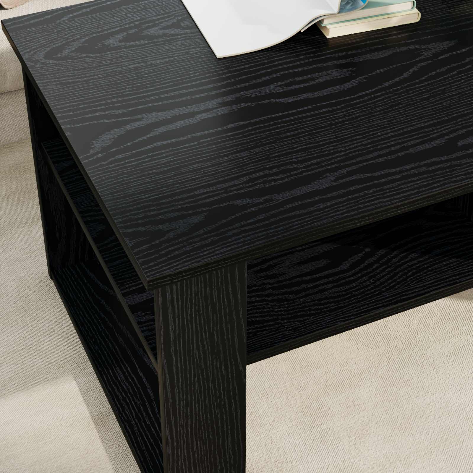 Tavolino da salotto Rovere Nero 96 x 54 x 44 cm | homemem39