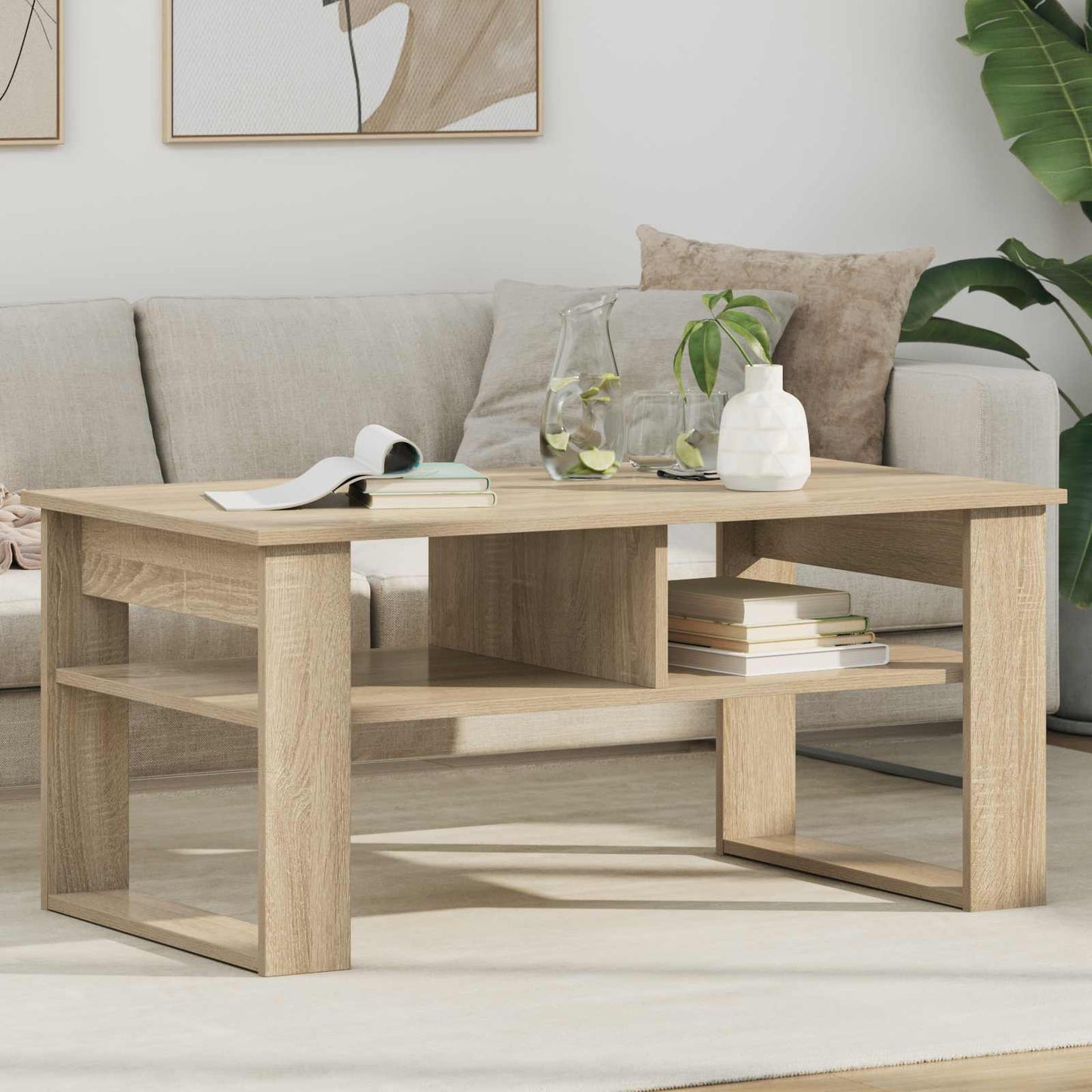 Tavolino da salotto Rovere Sonoma 96 x 54 x 44 cm | homemem39