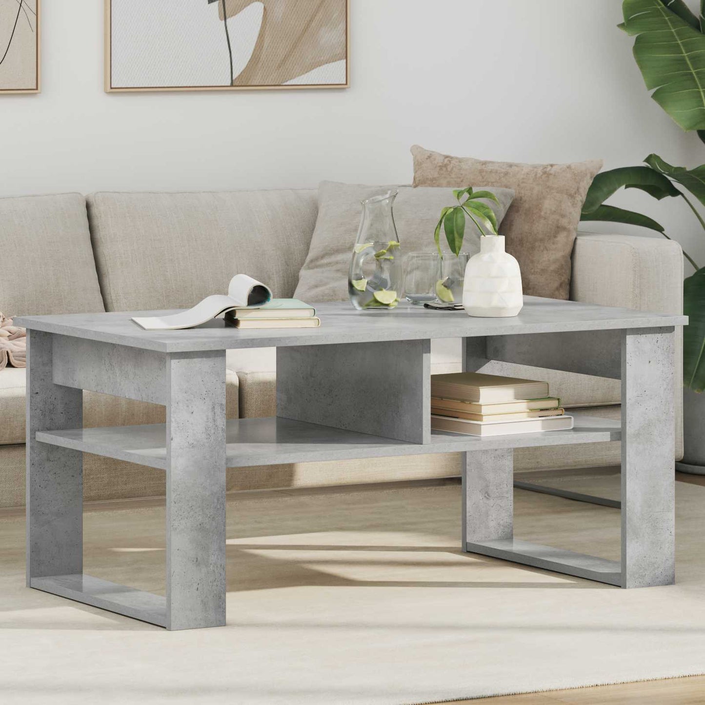 Tavolino da salotto Grigio cemento 96 x 54 x 44 cm | homemem39