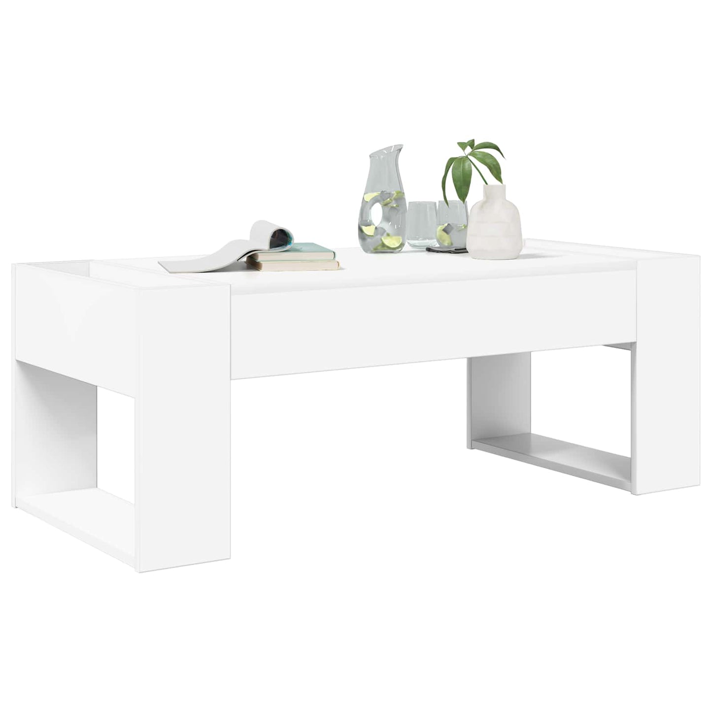 Tavolino da salotto Bianco 110 x 50 x 41 cm Legno multistrato | homemem39