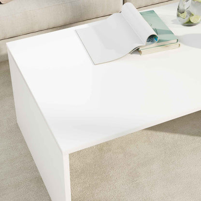 Tavolino da salotto Bianco 95 x 50 x 34 cm Legno multistrato | homemem39