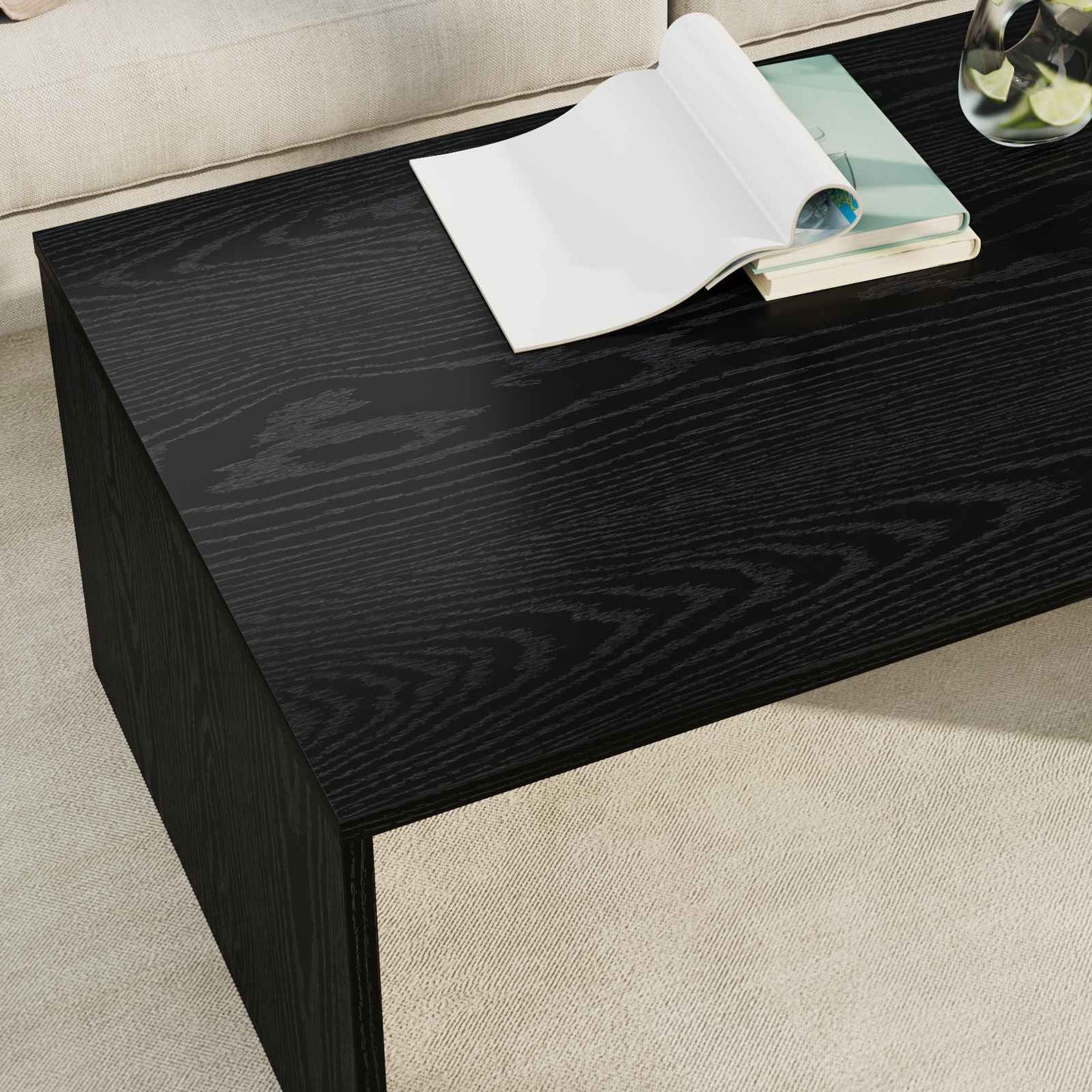 Tavolino da salotto Rovere Nero 95 x 50 x 34 cm | homemem39
