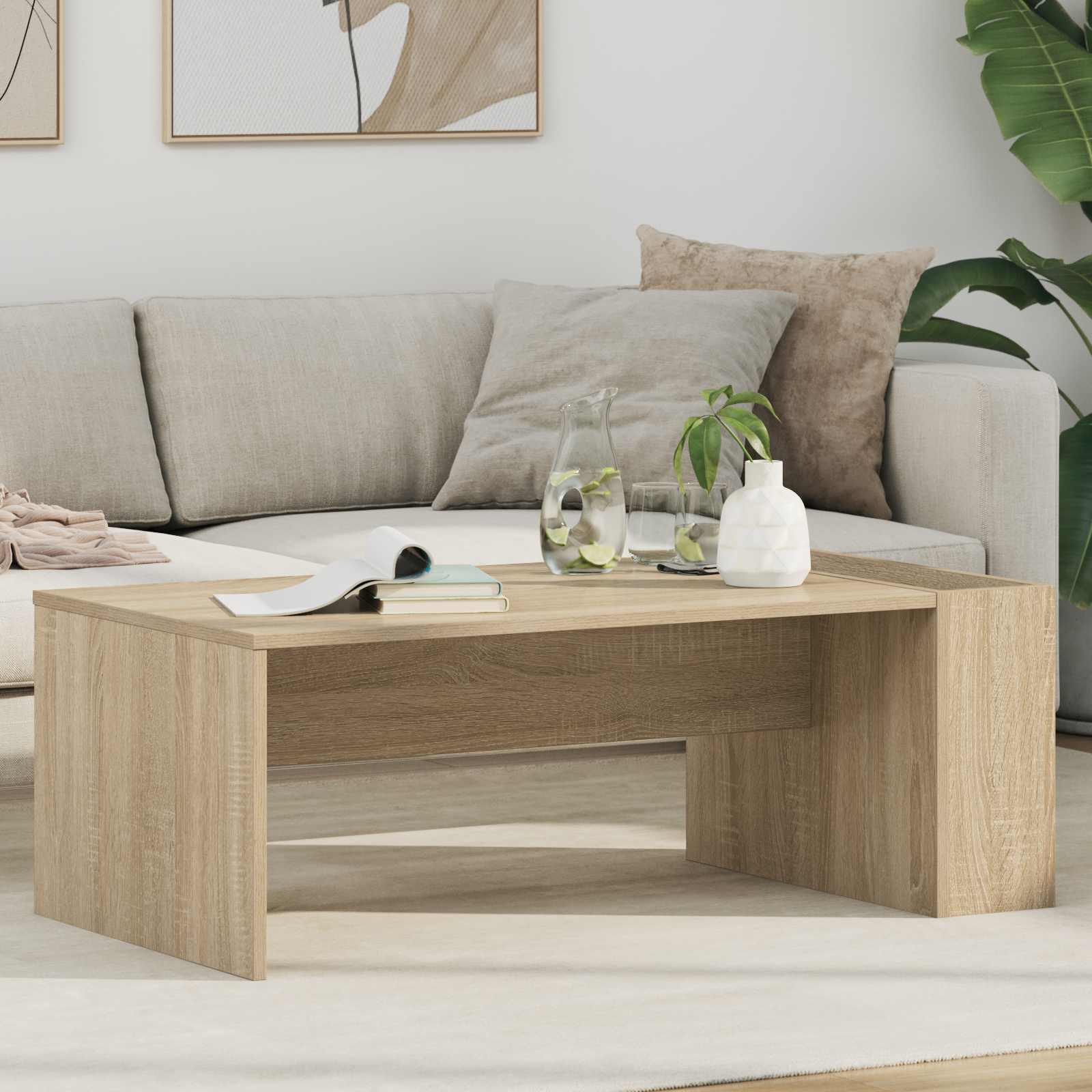 Tavolino da salotto Rovere Sonoma 95 x 50 x 34 cm | homemem39
